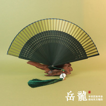 厂家定制古典女古风扇子中国风折扇儿童绘画绢丝汉服工艺扇定制