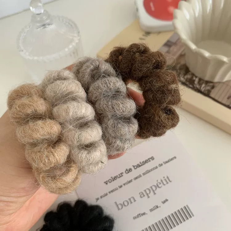 Теплое кафе плюшевое кольцо для телефона веревка для волос бесшовная веревка для волос кольцо для густых волос высокоэластичное резиновое сухожилия осенне-зимние аксессуары для волос