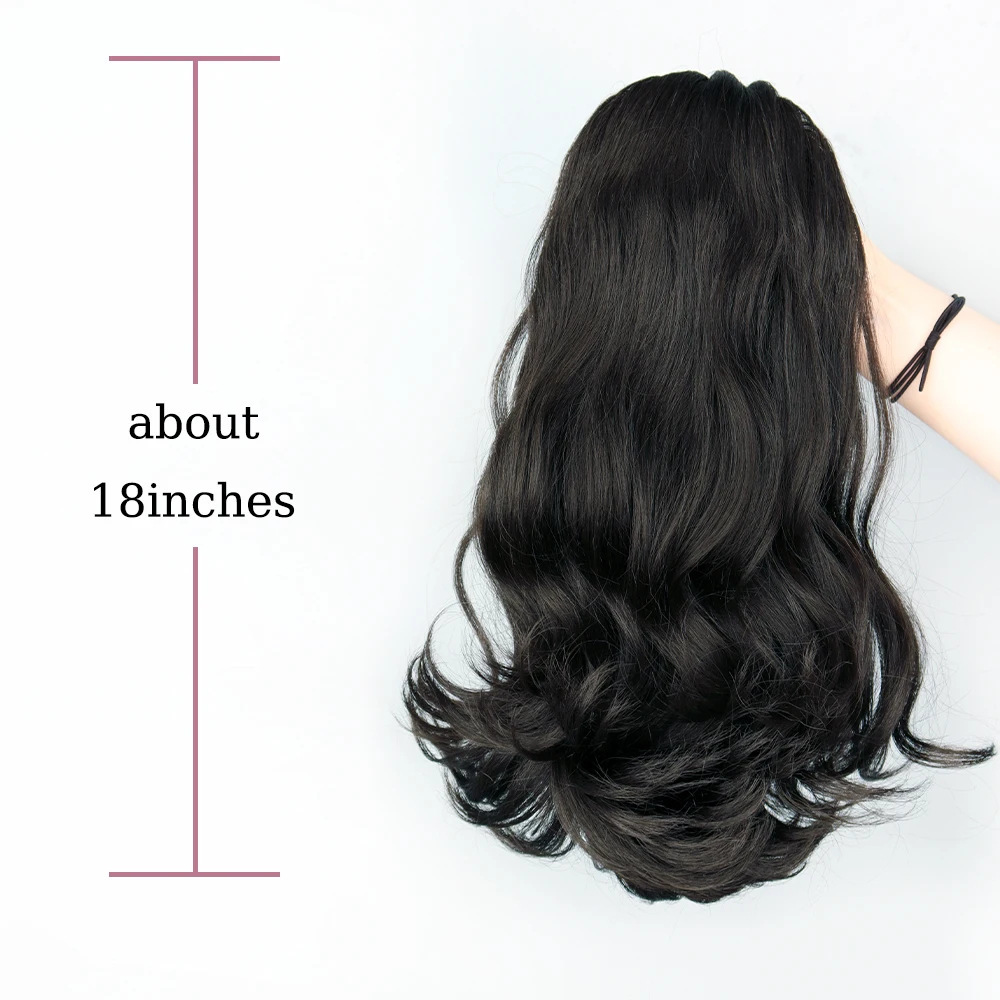 Cauda de caballo pelucón de garra clip de cabello corto cabello natural flor de pera quemado micro-roll de cola de caballo alta puede atar la cola de caballo baja