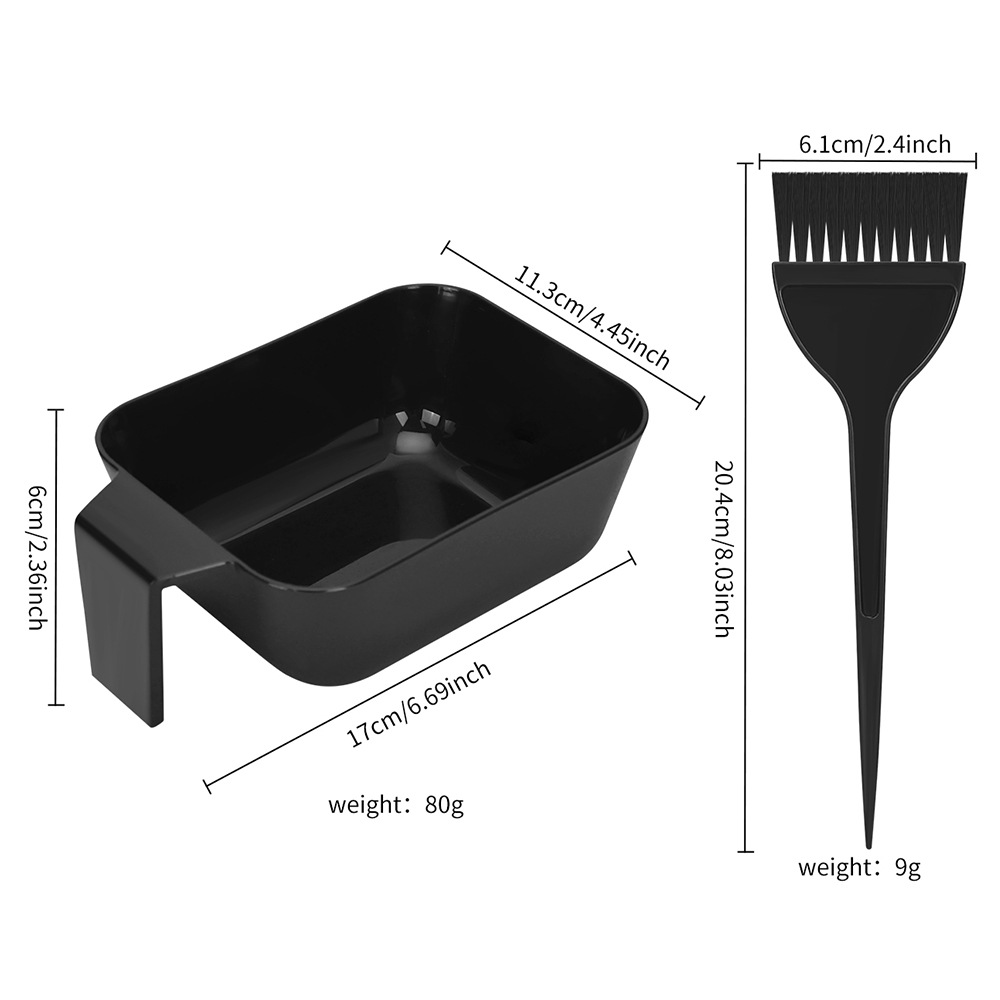 Herramientas de peluquería Hot sale peinado de cabello cepillo de aceite de salón de plástico negro unilateral conjunto de cepillo de cuidado de aceite de peinado