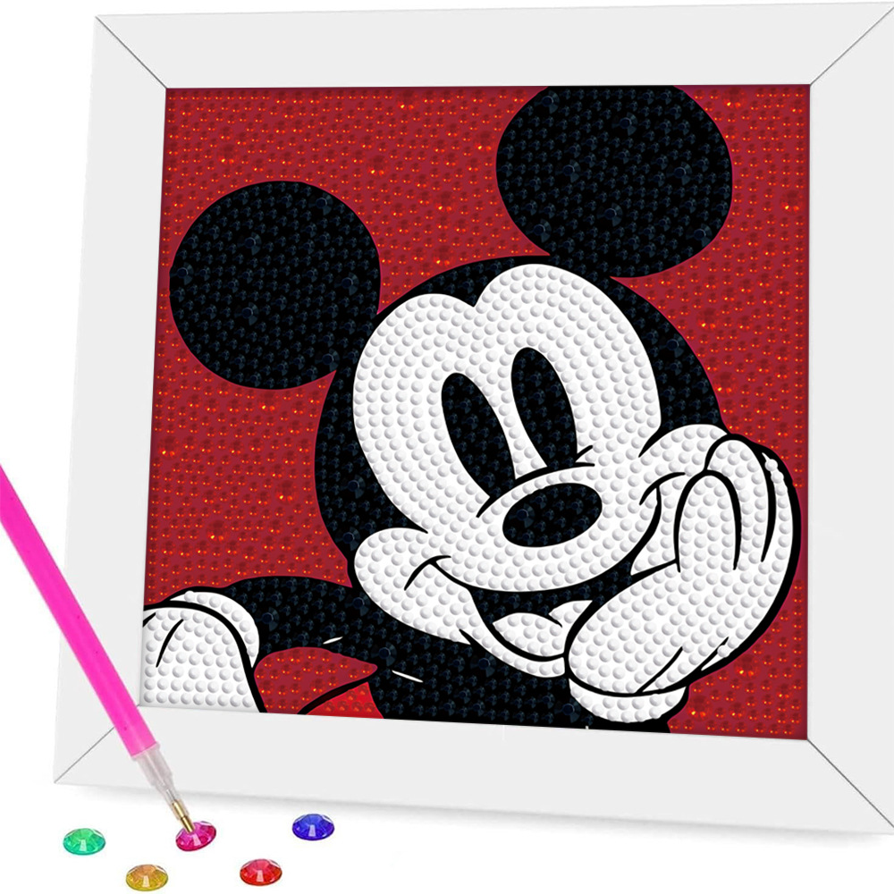 Nuevo kit creativo de pintura de diamantes DIY para niños, diseño de panda de dibujos animados, juguete de niña, pegatinas bonitas, pintura de diamantes completa, transfronterizo