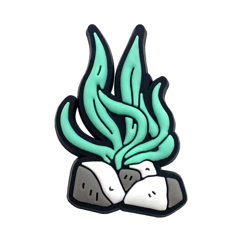 Nueva lindo animal marino agujero de dibujos animados Zapatos de flores zapatos hebilla de goma suave DIY sandalias de verano accesorios de la joyería