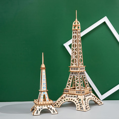 Hot-selling 3D Wooden Puzzle: Educational DIY Handcrafted Building Models—Perfect Toys for Adults and Kids