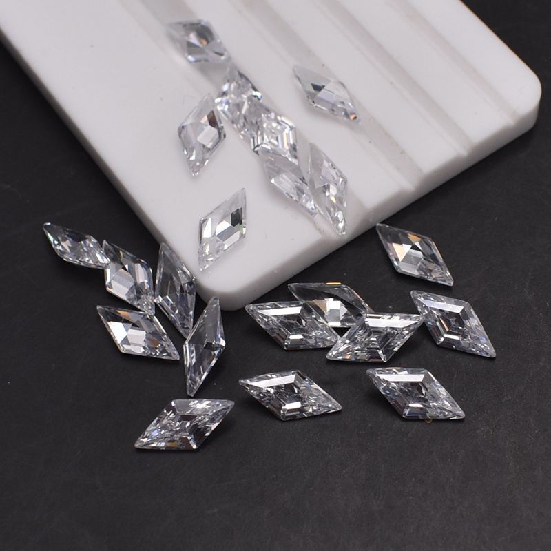 白透明色菱形宝石裸石m菱形锆石珠宝