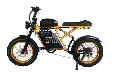 MINAL 20inch Fat Tire Elektrikli motosikletlər - yellow-48v20ah