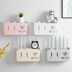 ルーター収納ケース穴なし壁掛け式壁掛け固定wifi光猫テレビセットトップボックス棚
