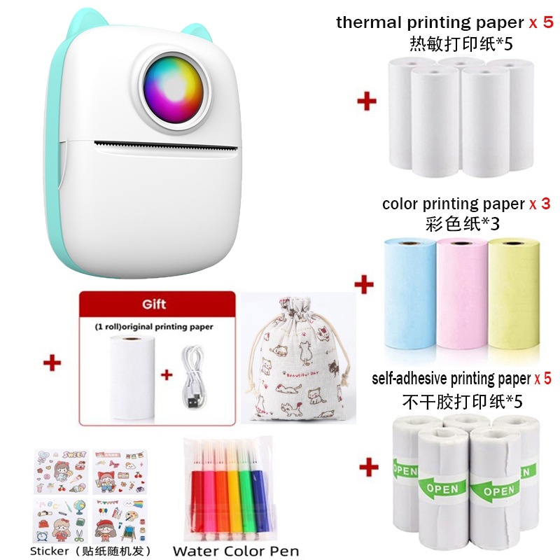 X2 블루 [인쇄지 1롤 + 인쇄지 5롤 + 컬러지 3롤 + 스티커지 5롤 + 수성펜 6개 + 스티커 + 더스트백 기본 제공]