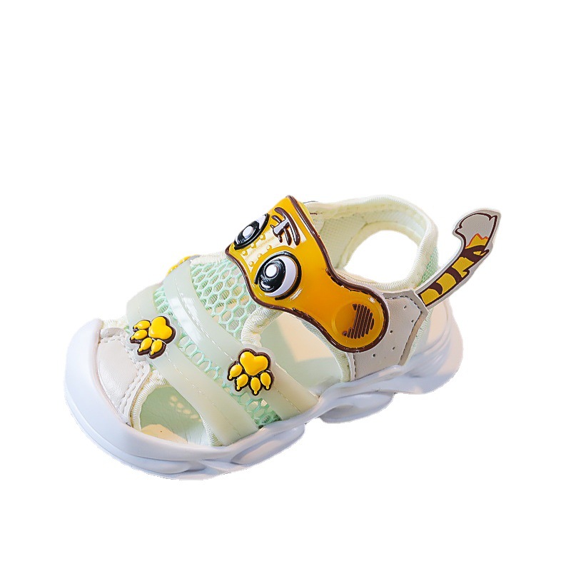 Sandalias de bebé zapatos de hombre y de mujer zapatos de niño de fondo suave zapatos de playa para niños de verano Zapatos de bebé lindo Tigre