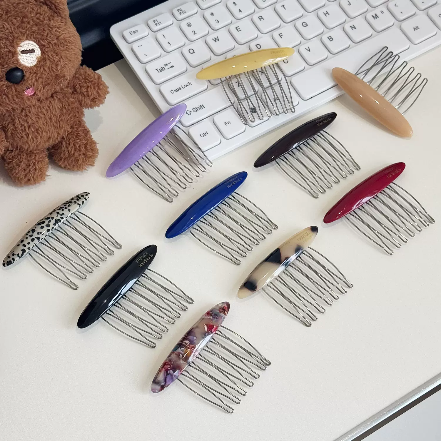 高级感碎发整理神器发卡醋酸刘海卡子头发夹子盘发丸子头插梳头饰