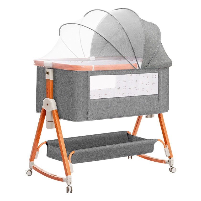 Cuna multifuncional de aleación de aluminio para bebés, cama acoplable, cuna portátil plegable para recién nacidos, venta al por mayor transfronteriza