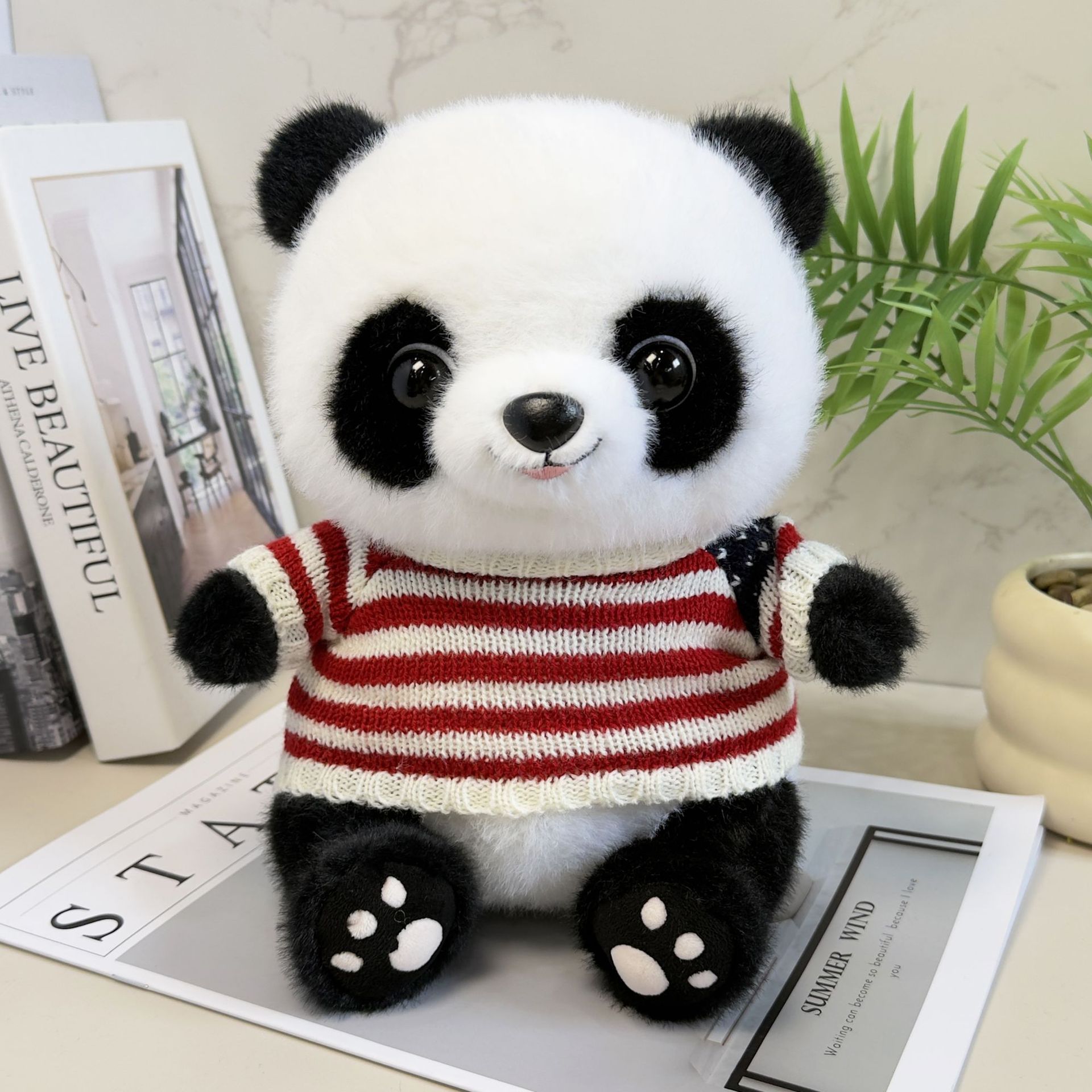 Cute tesoro nacional panda muñeca muñeca de peluche muñeca panda muñeca Chengdu logotipo de la empresa de impresión de recuerdos
