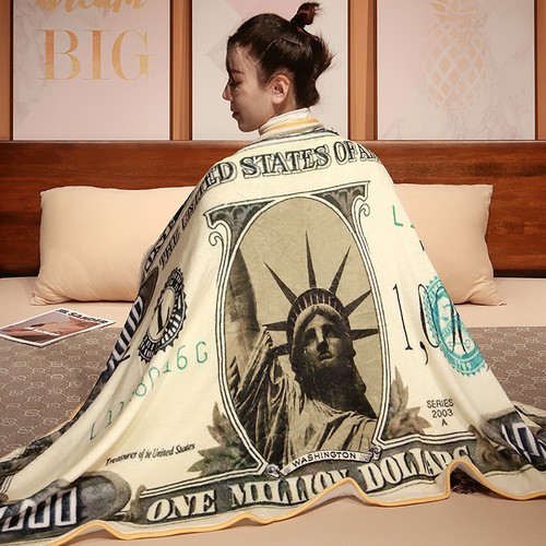 午睡毯卡通百万毛绒卷毯法兰绒毛毯空调单人毯子办公室盖毯可收纳