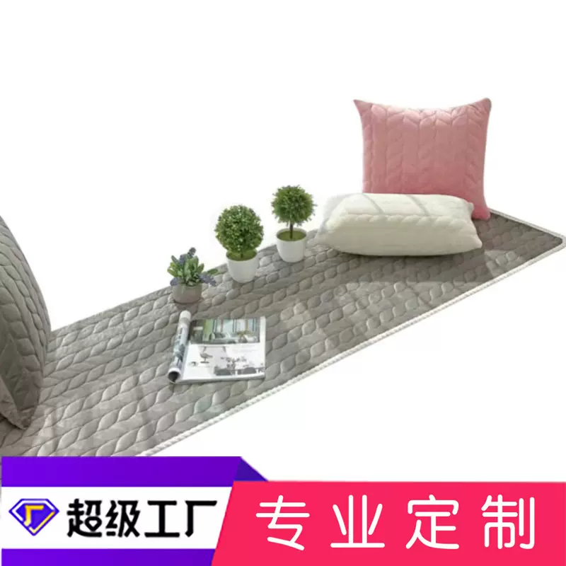 定制跨境亚马逊纯色灰色毛绒飘窗垫 窗台垫 榻榻米卡座坐垫批发