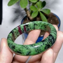 天然红绿宝手镯 料质温润细腻纹路清晰正品 天然正品可实拍选
