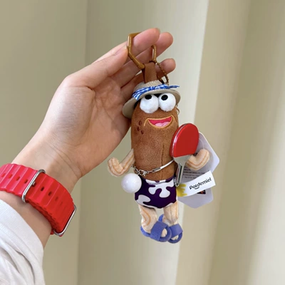 Ugly-Cute Fish Keychain Plush | Pluş açarlıqlar - ping-pong-makes-me-happy-casual-fish-155cm-small-charm-genuine-authorization