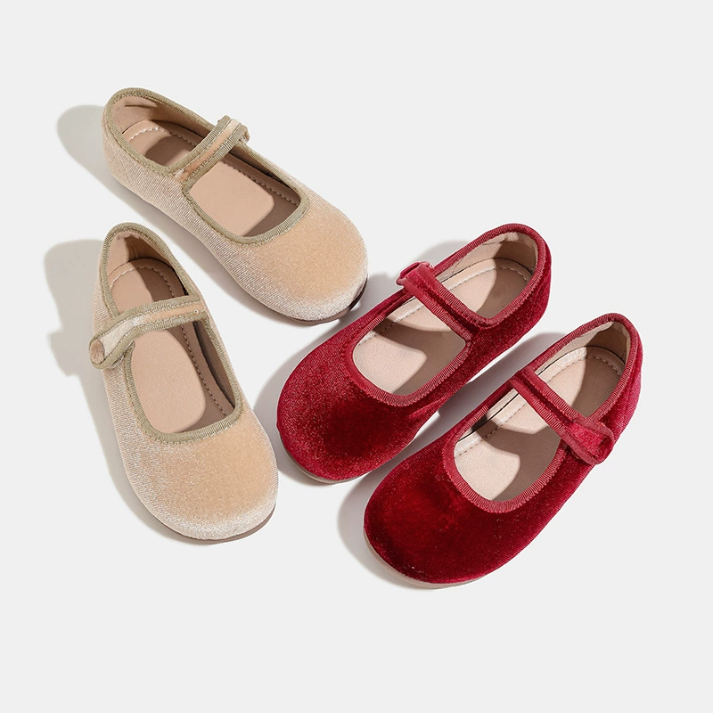 Корейские детские танцевальные туфли для девочек осенние бархатные детские кроссовки для девочек