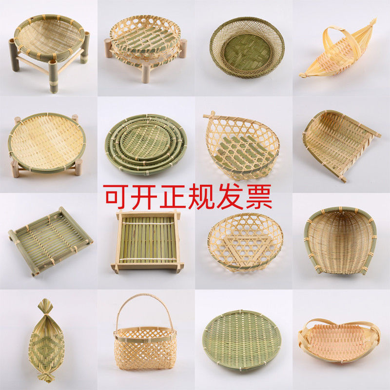 Bamboo Woven Small Fruit Basket, Handmade Bamboo Woven Products, Bamboo Basket Storage Basket, Fruit Plate, Snack Basket, Farmhouse Woven Dustpan