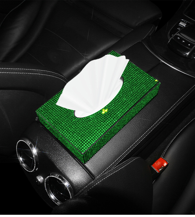 Creative Car Sun Visor Tissue Holder, Leather Dashboard Hanging Tissue Box, Car Armrest Tissue Box