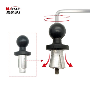 N-STAR hollow expansion ball head through-hole loading phone holder can be installed in the center round hole of the split handlebar of street bikes