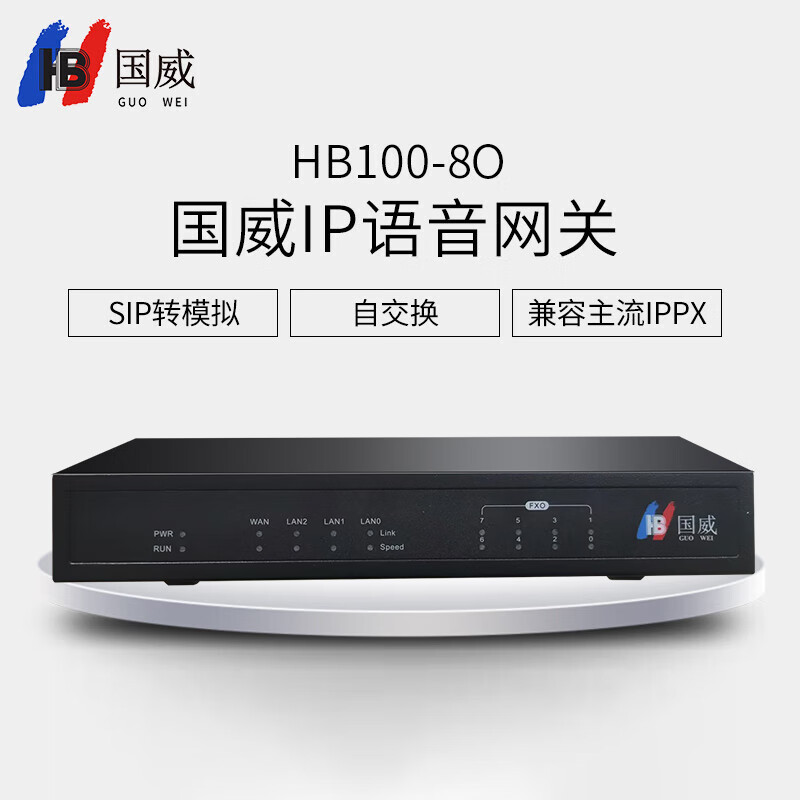 Guowei IP Voice Gateway HB100-8S Internet Phone 8 Prophone Protocolo SIP Puerta de enlace IAD Transferencia SIP