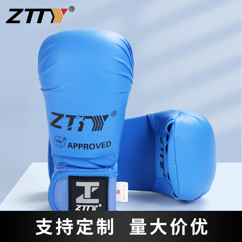 Fábrica directa de ZTTY guantes de Karate guantes de boxeo guardia de la mano niños adultos entrenamiento profesional competencia guardia de la mano