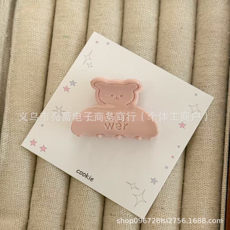 2025徐璐字母款醋酸蝴蝶结鸭嘴发夹刘海边夹可爱少女时髦碎发整理|undefined