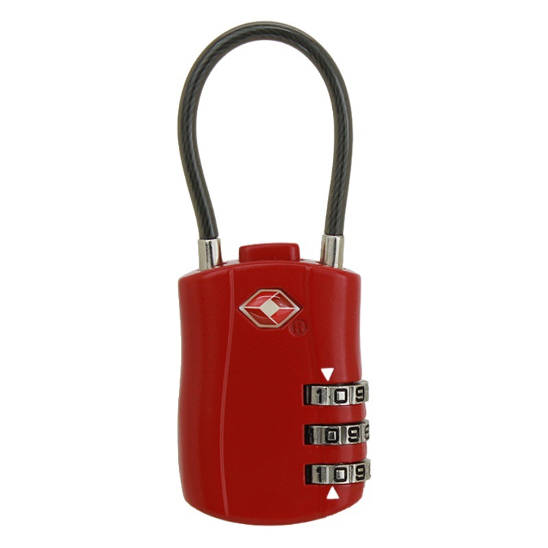 TSA暗証番号ロック全金属ロック付きリュックサックキャビネットソフトワイヤーロック旅行ケースロックTSA暗証番号税関ロック