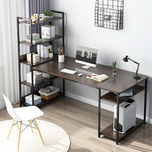 电脑桌台式家用简易书桌书架一体桌租房桌子卧室办公桌学生学习桌