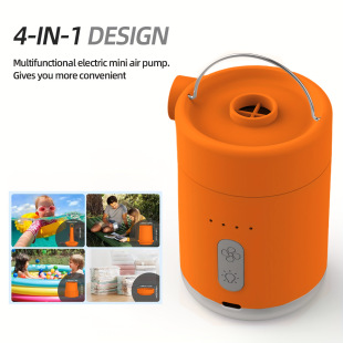 USB Rechargeable Air Pump Outdoor Portable Tent Camping Inflatable Mattress One-Button Inflation and Deflation Pump Rechargeable Air Pump