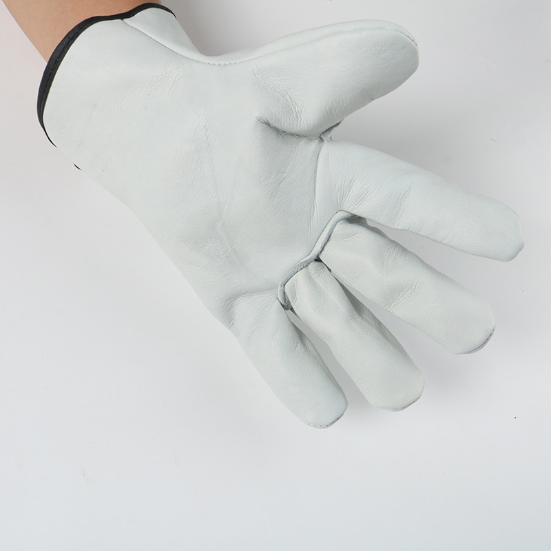 Guantes de conductor de piel de vaca guantes de protección laboral resistentes al desgaste guantes de soldadura eléctrica aislamiento térmico guantes de protección laboral fabricantes de muestras