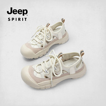 Jeep吉普户外增高罗马包头凉鞋2025夏季新款丑萌厚底运动溯溪鞋女