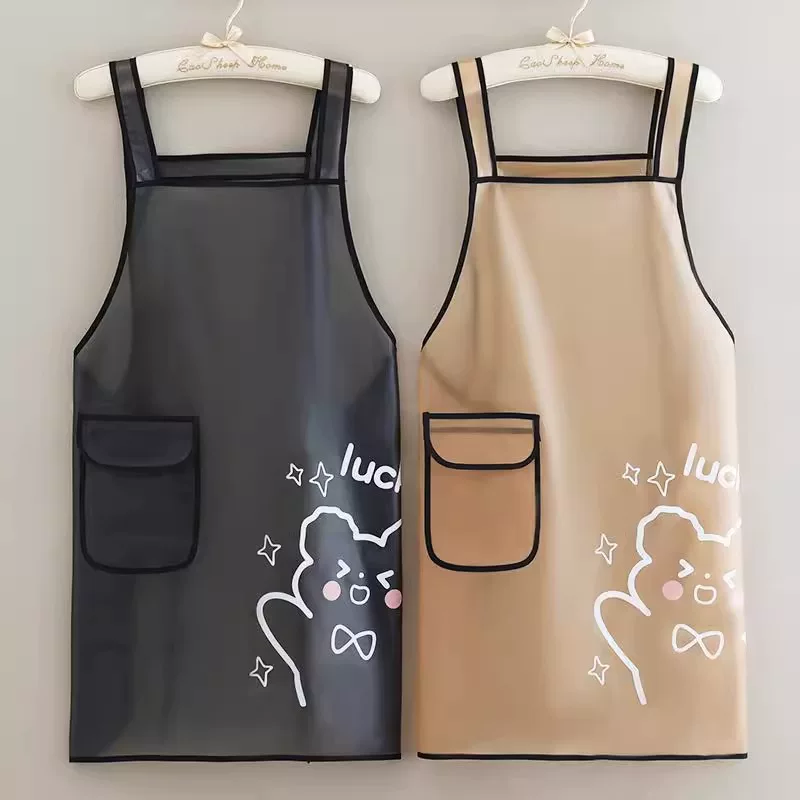 Waterproof transparent apron for food sleevless for work