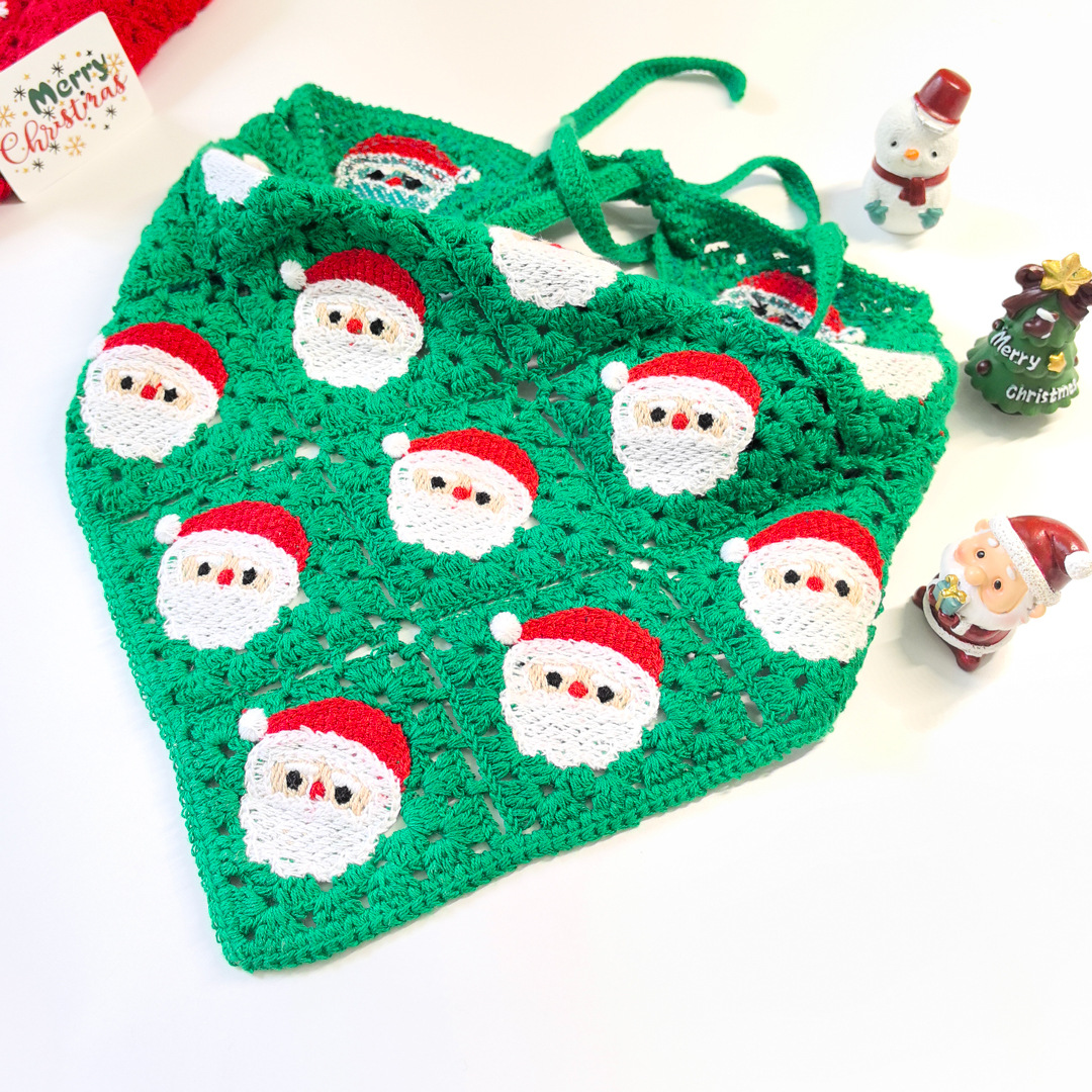 Primavera y otoño viajes ins dulce estilo lindo hecho a mano banda pelo de las mujeres accesorios para el pelo punto ganchillo pañuelo verano triángulo bufanda