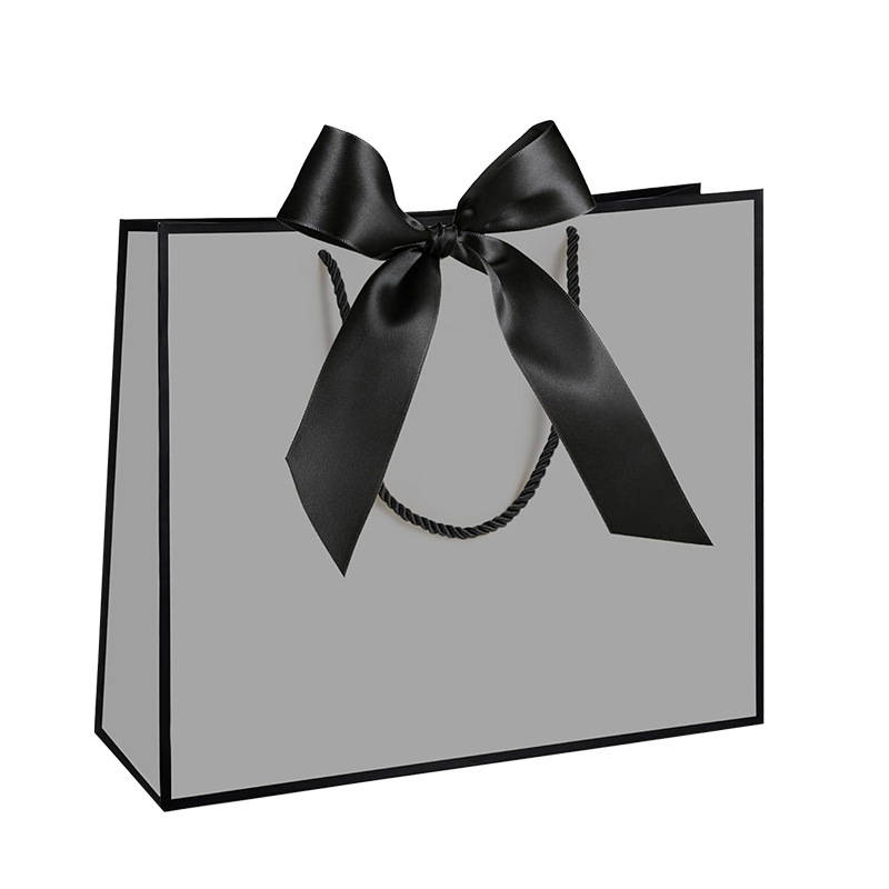Fábrica al por mayor colorido bolsa de regalo joyería bolso ropa joyería arco bolsa de papel bolsa de embalaje logo image 20