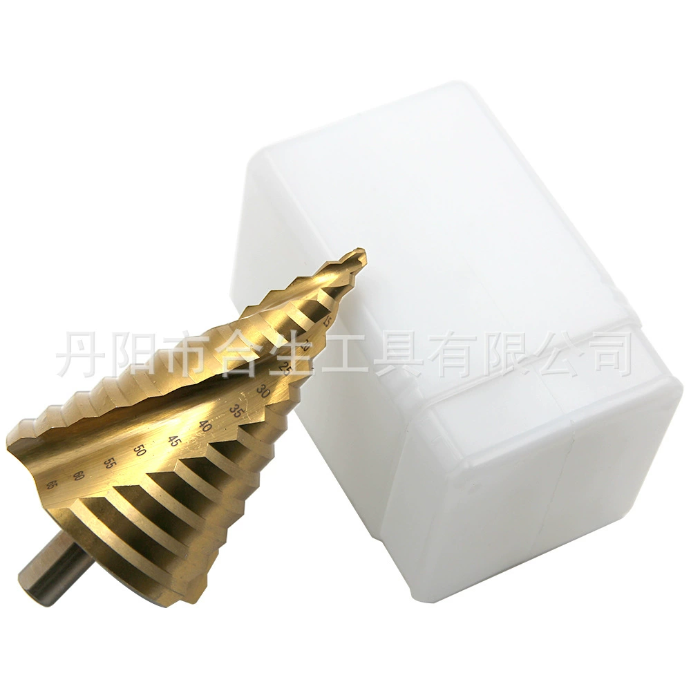 Сверло большого размера для пагоды, ступенчатое сверло с титановым покрытием, треугольный хвостовик, спиральная канавка, развертка, многофункциональное сверло