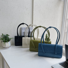 复古单肩包包小众高级感手提包女时尚百搭定型PU翻盖信封腋下包女