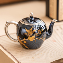 喜上眉梢美人尖壶999鎏银功夫茶具单个轻奢高档茶壶家用泡茶单壶