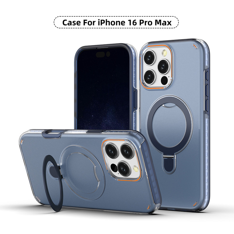 适用iPhone16ProMax手机壳苹果15plus炫彩引磁二合一支架保护套|undefined