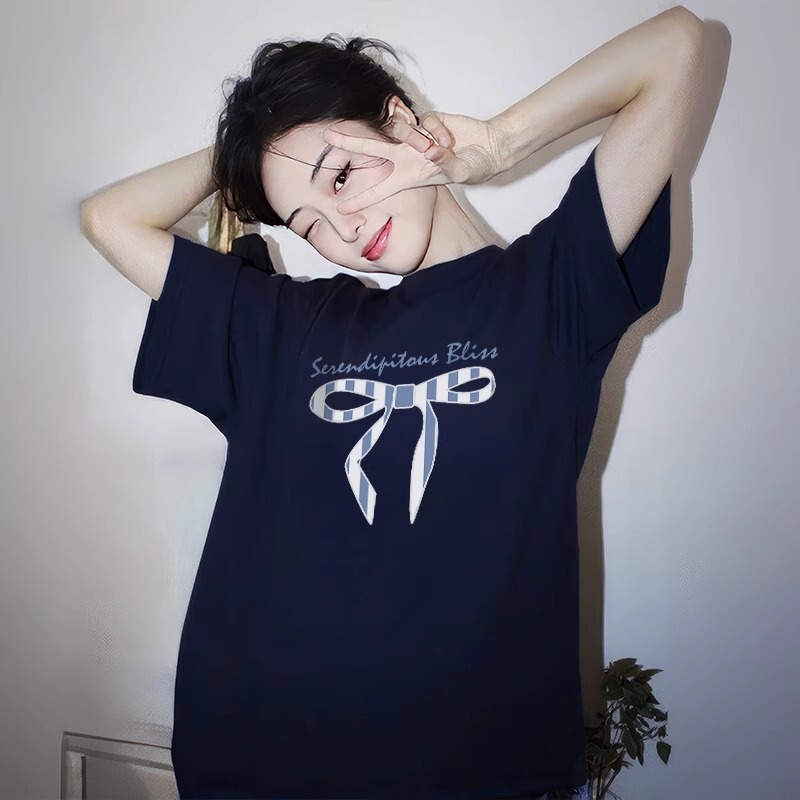 Black T-Shirt for Women 2026 New Popular Short-Sleeve Summer Slim-Fit Pure Cotton Half-Sleeve Loose Unique Trendy Brand Ins Top