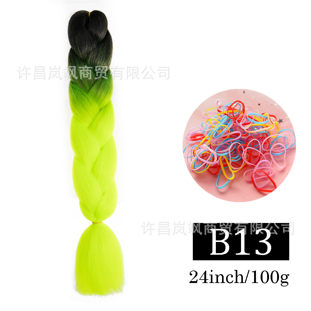 Peluca de trenza grande africana, color, trenza sucia, cuerda para el cabello, degradado, fibra química, trenza grande, reggae, hip-hop, trenza sucia, trenza