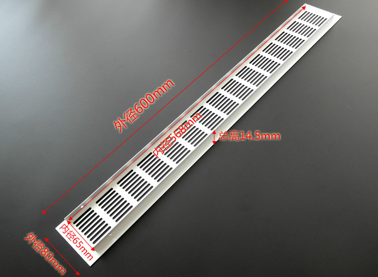 Fábrica al por mayor de aleación de aluminio red de ventilación rectangular armario ventilación de ventilación de ventilación de ventilación multipropósito