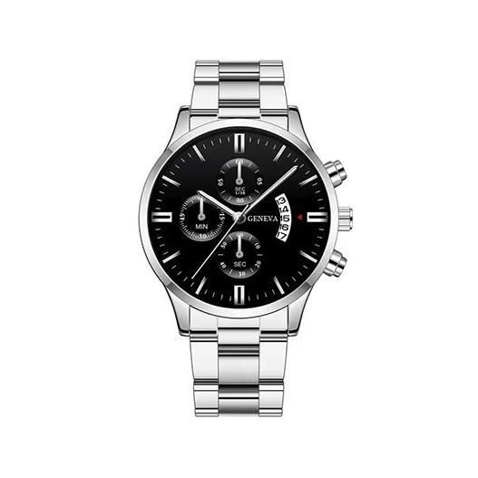 실버 케이스, 실버 스트랩, 블랙 실버 바늘