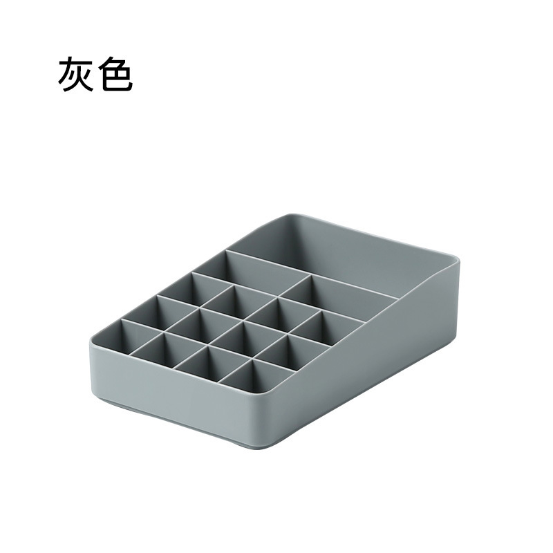 Caja de tocador de escritorio compartimiento caja de almacenamiento de cosméticos caja de joyería de plástico caja de lápiz labial caja de esmalte de uñas creativo al por mayor