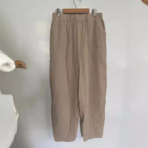 European and American Women's Casual Pants: WISH Loose Cotton-Linen Casual Pants, Comfortable Harem-Style Home Wear