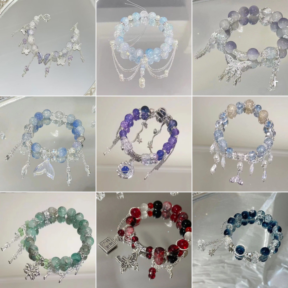 Wholesale In-Stock Novel-Inspired Beaded Tassel Bracelet for Women, Niche Design, High Aesthetic Value, Unique and Versatile