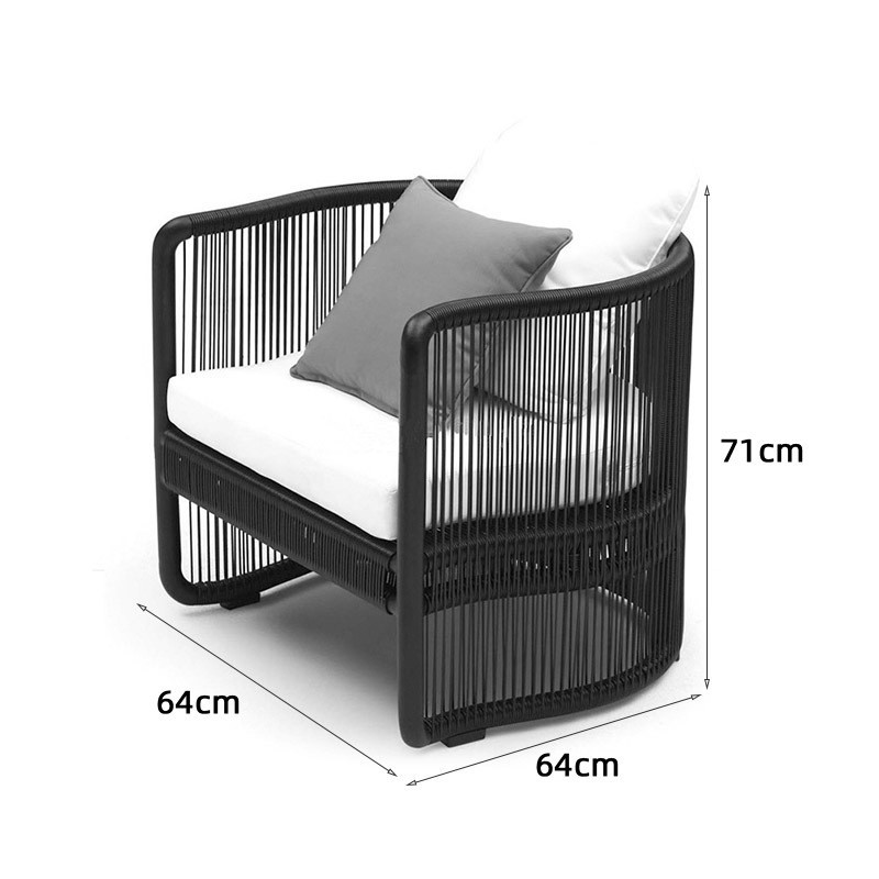 Al Aire Libre ratán sofá combinación patio ocio al aire libre terraza al aire libre ratán sola tarjeta doble titular de la silla de ratán