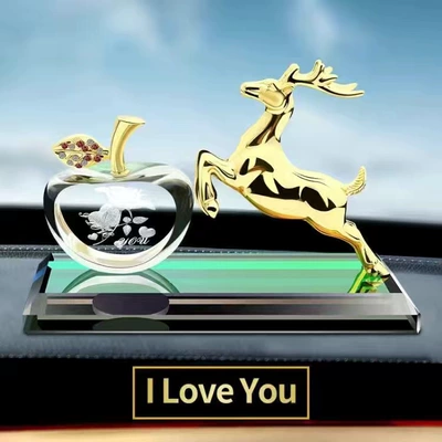 Car ornaments | decoration - light-deer-apple-rose-love