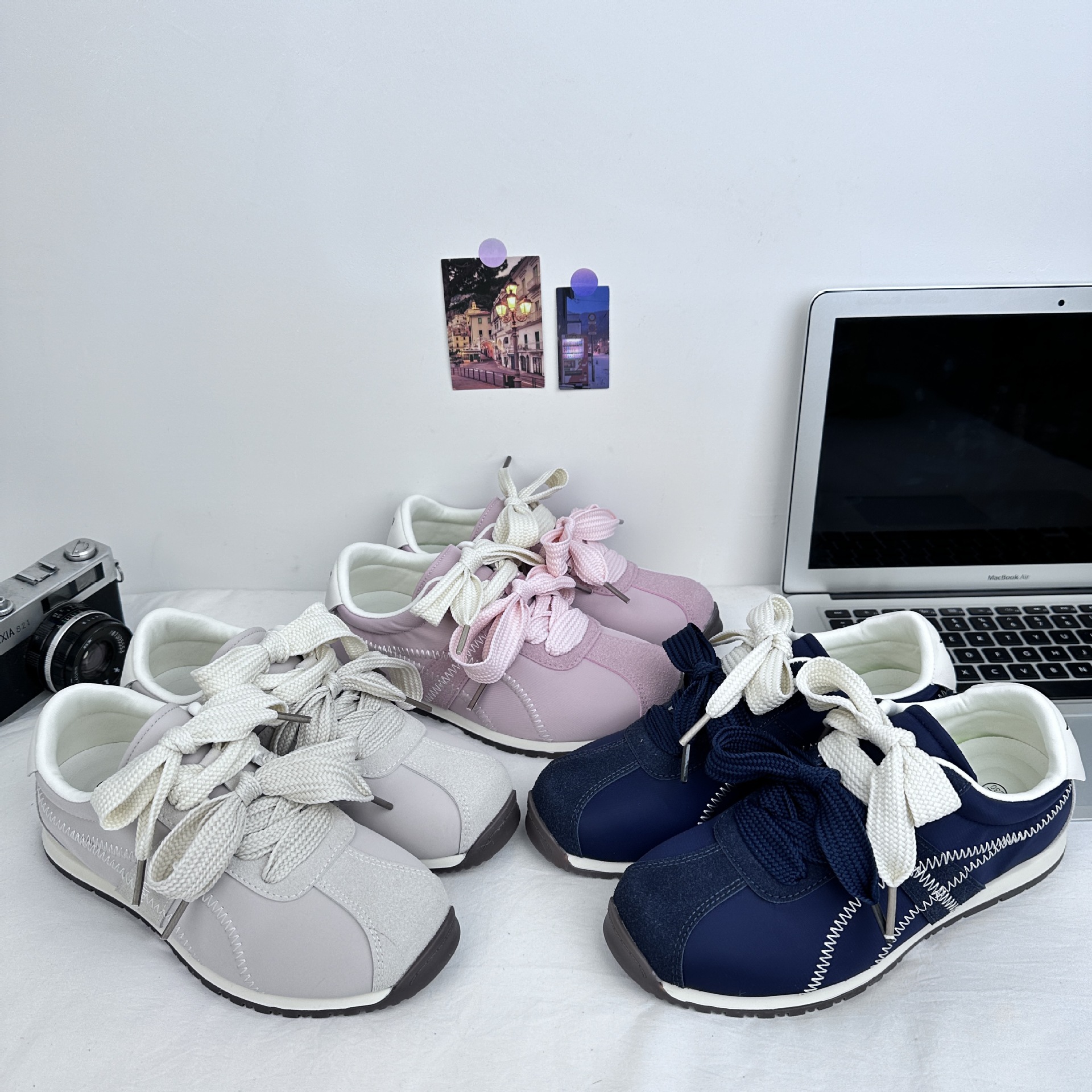 Zapatos coreanos A-Gam para mujeres de alta altura zapatos de entrenamiento de primavera 2025 moda retro zapatos casuales versátiles A9879