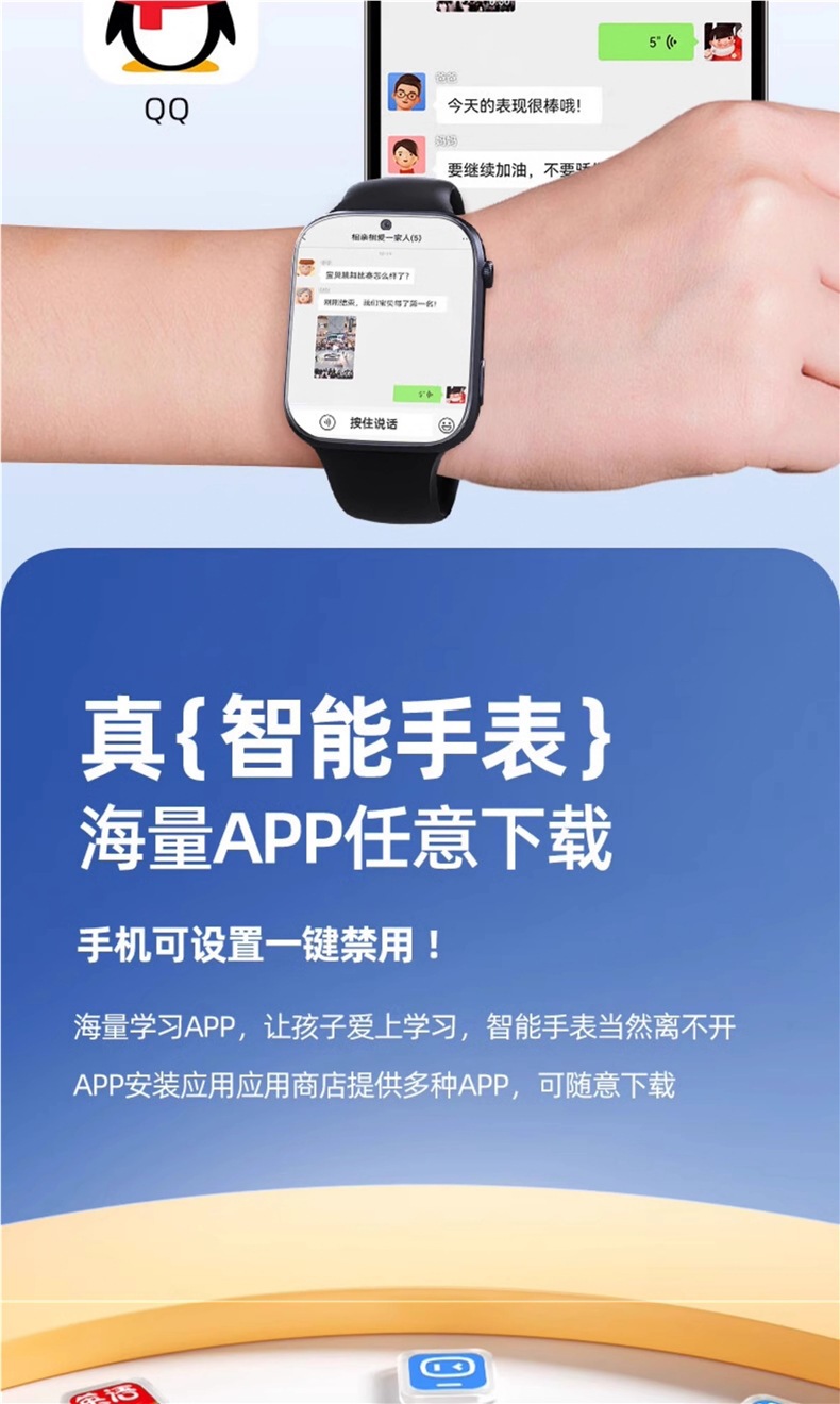 The 5G children's smartwatch is a multi-functional electronic model that can make video calls and is waterproof and shockproof undefined