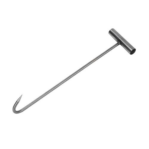 Stainless steel T-shaped butcher hand hook for hanging pig, beef and mutton hook, T-shaped meat hook, supplies, meat hook, cargo manhole cover hook